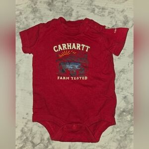 Carhartt Red Farm Graphic Baby Onesie